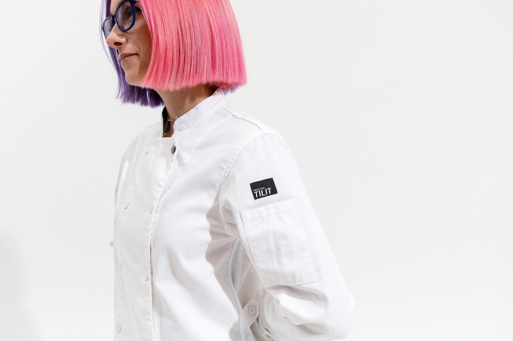 Long Sleeved Women's Chef Coat Female Product Image