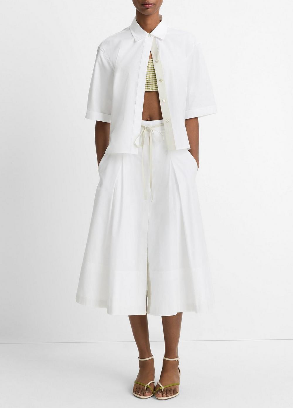 Canvas Tape Cotton Button-Front Shirt Product Image