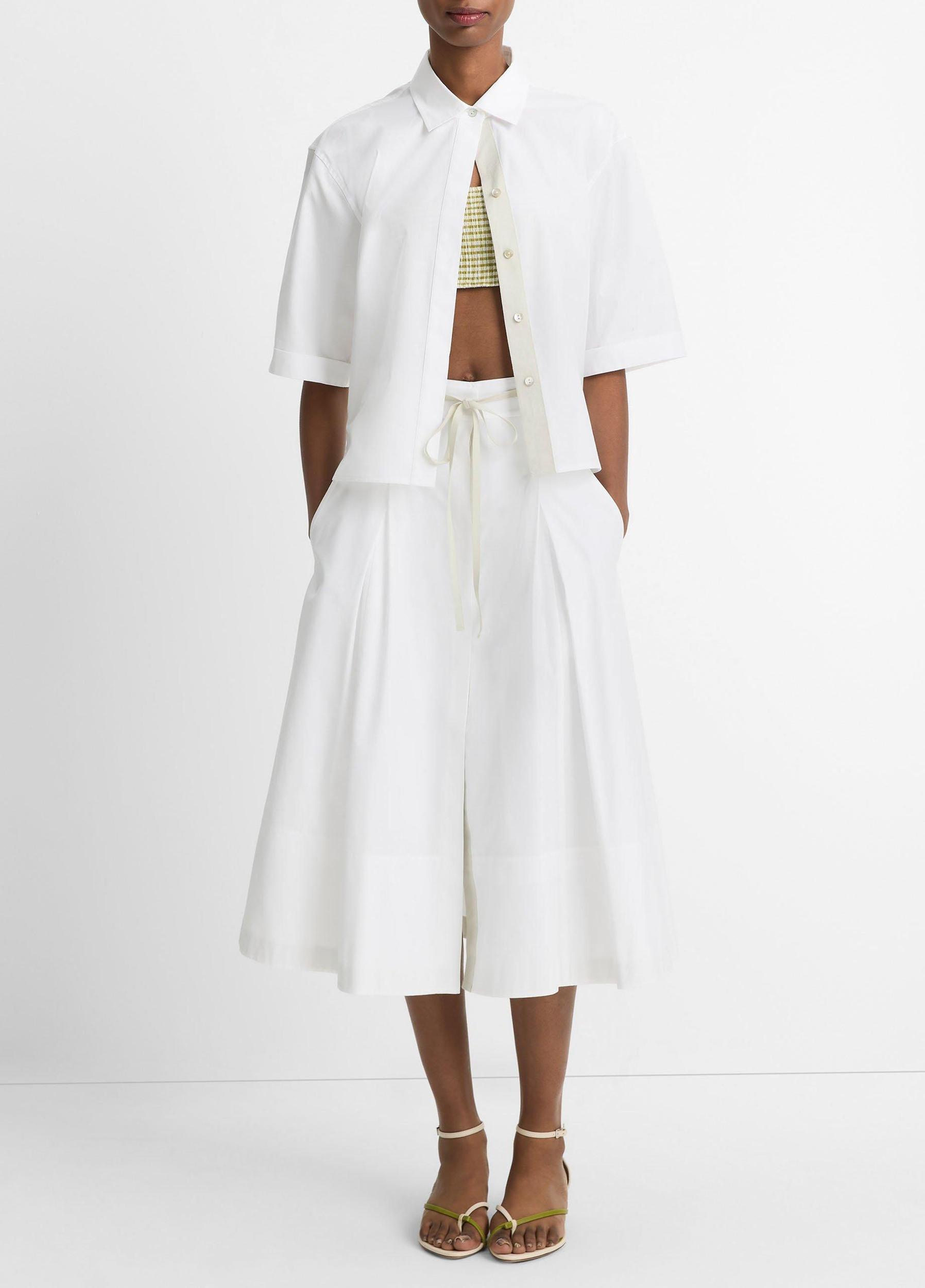 Canvas Tape Cotton Button-Front Shirt Product Image