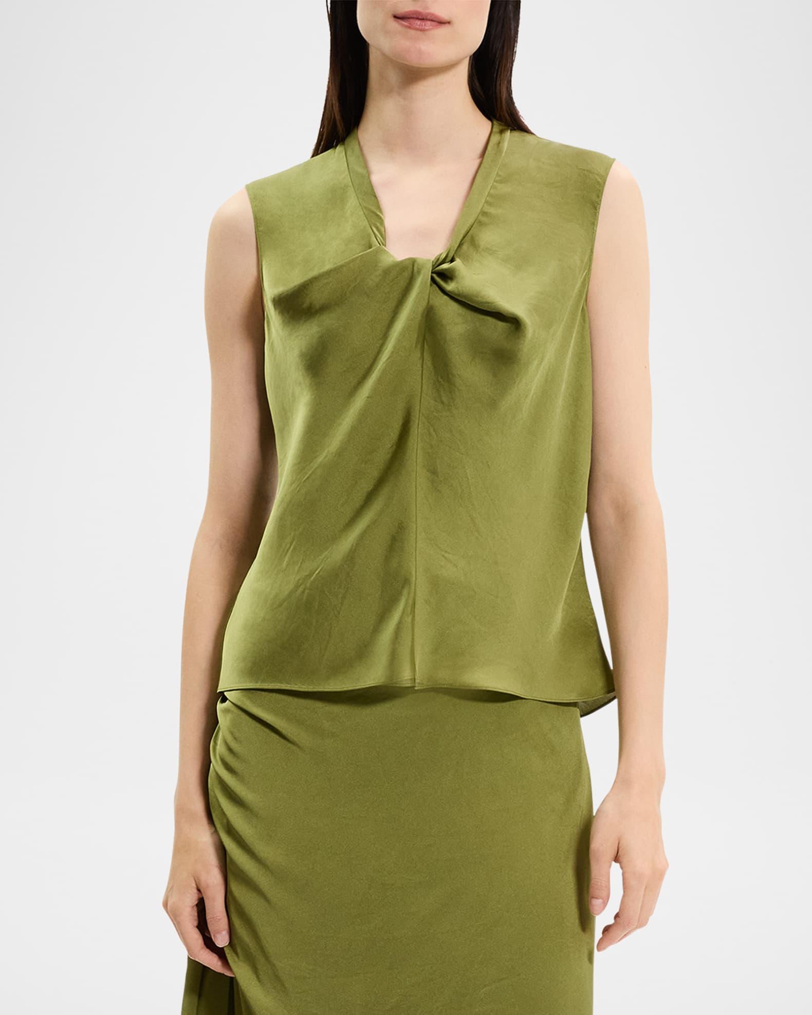 Sleeveless Twisted Scoop-Neck Top Product Image