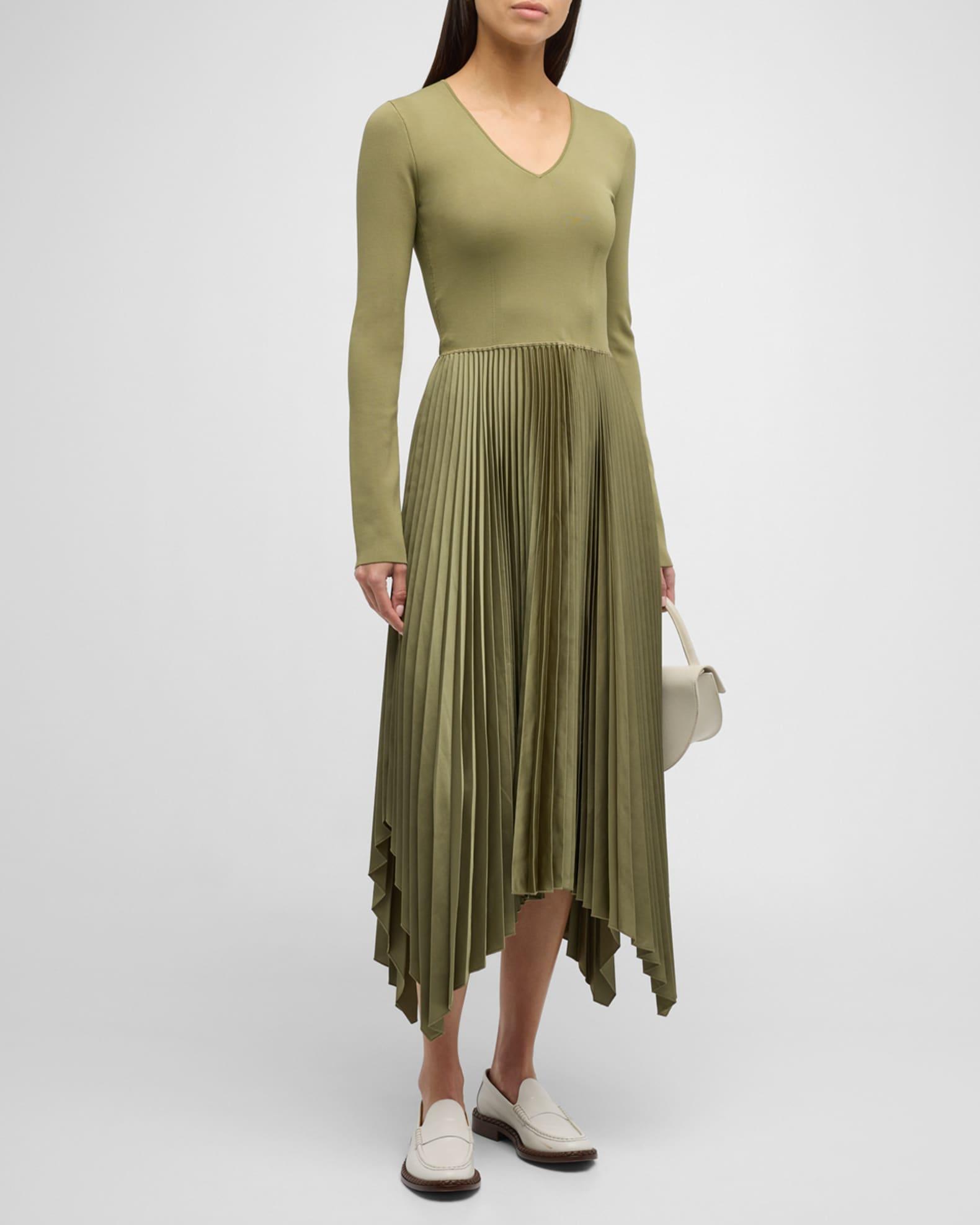 Dubois Pleated Handkerchief Midi Dress Product Image