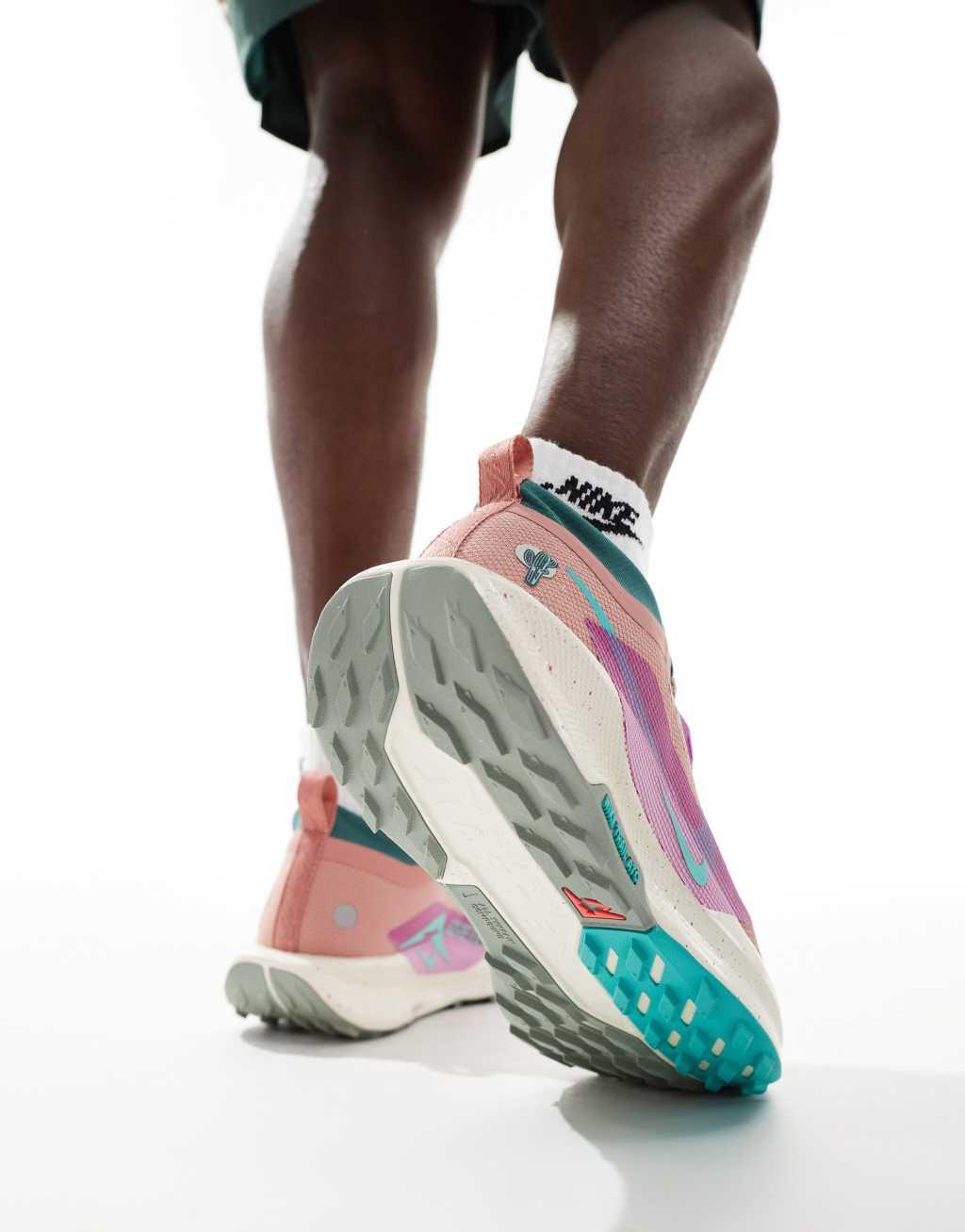 Nike Running ReactX Pegasus Trail 5 GORE-TEX sneakers in red and purple Product Image