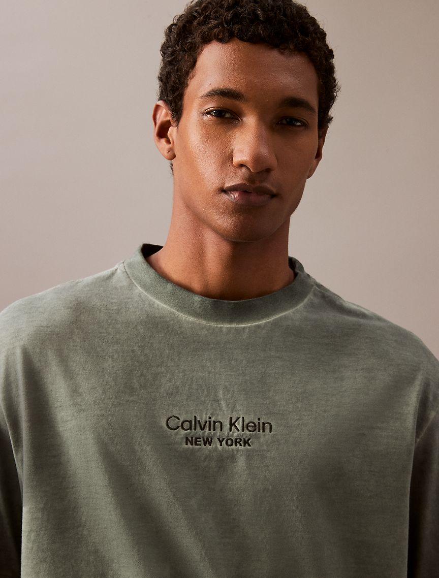 Faded Dye Logo Graphic Classic Crewneck T-Shirt Product Image