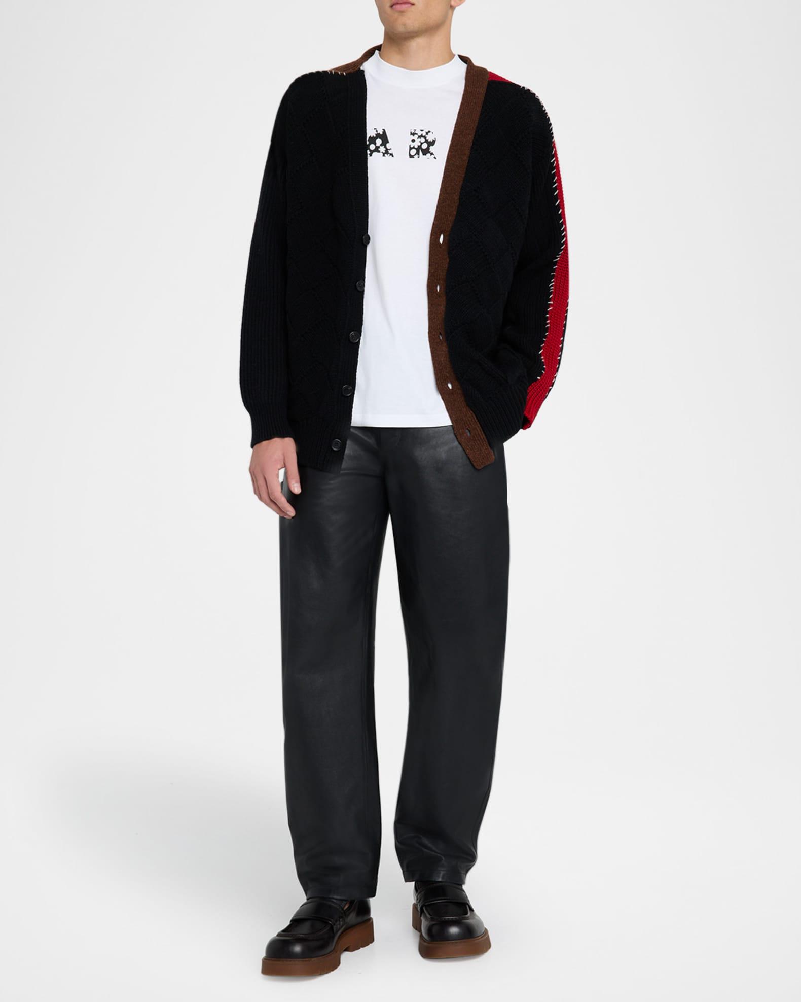 Men's Wool Mix Knit Cardigan Product Image