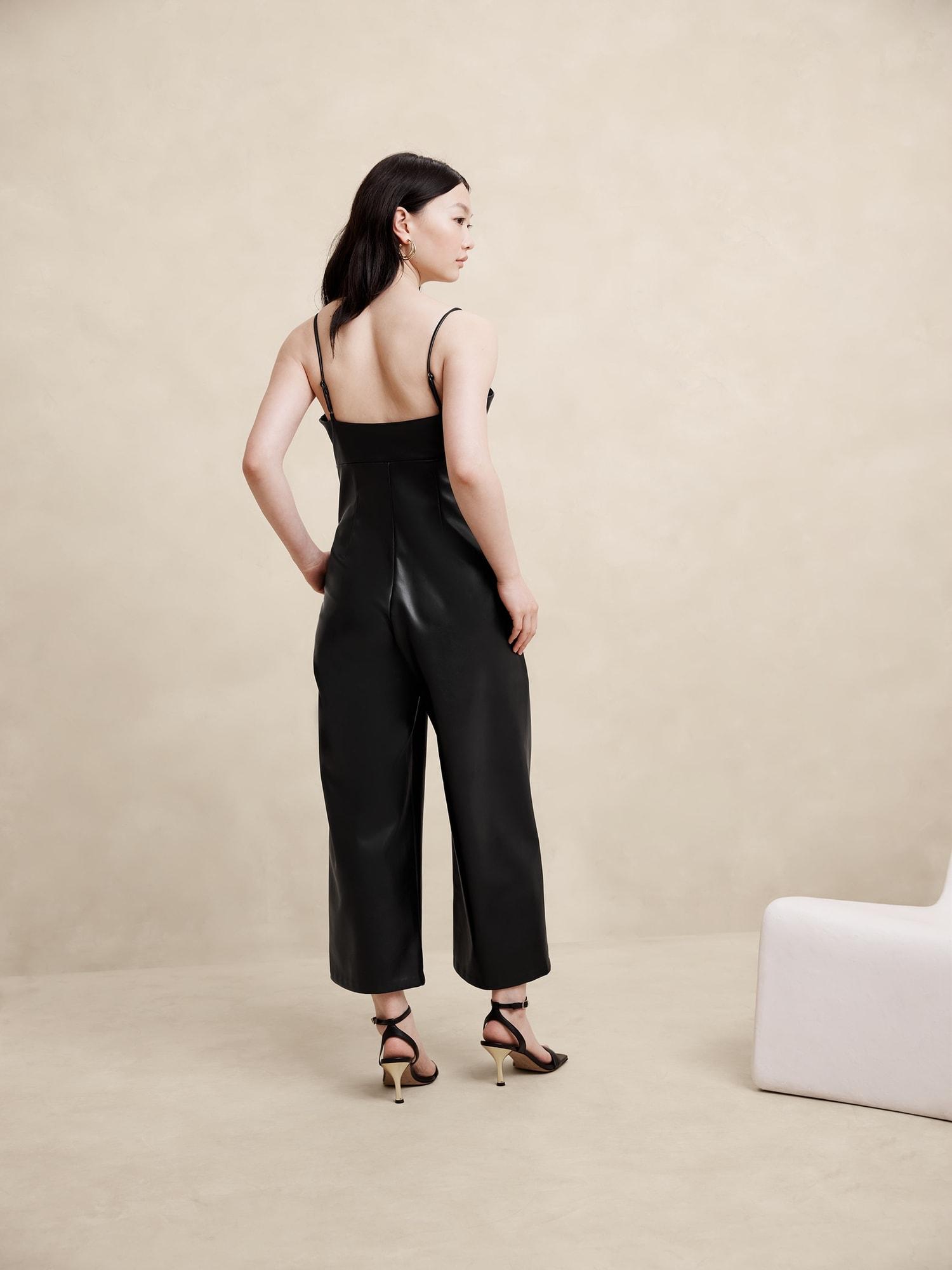 Vegan Leather Jumpsuit Product Image