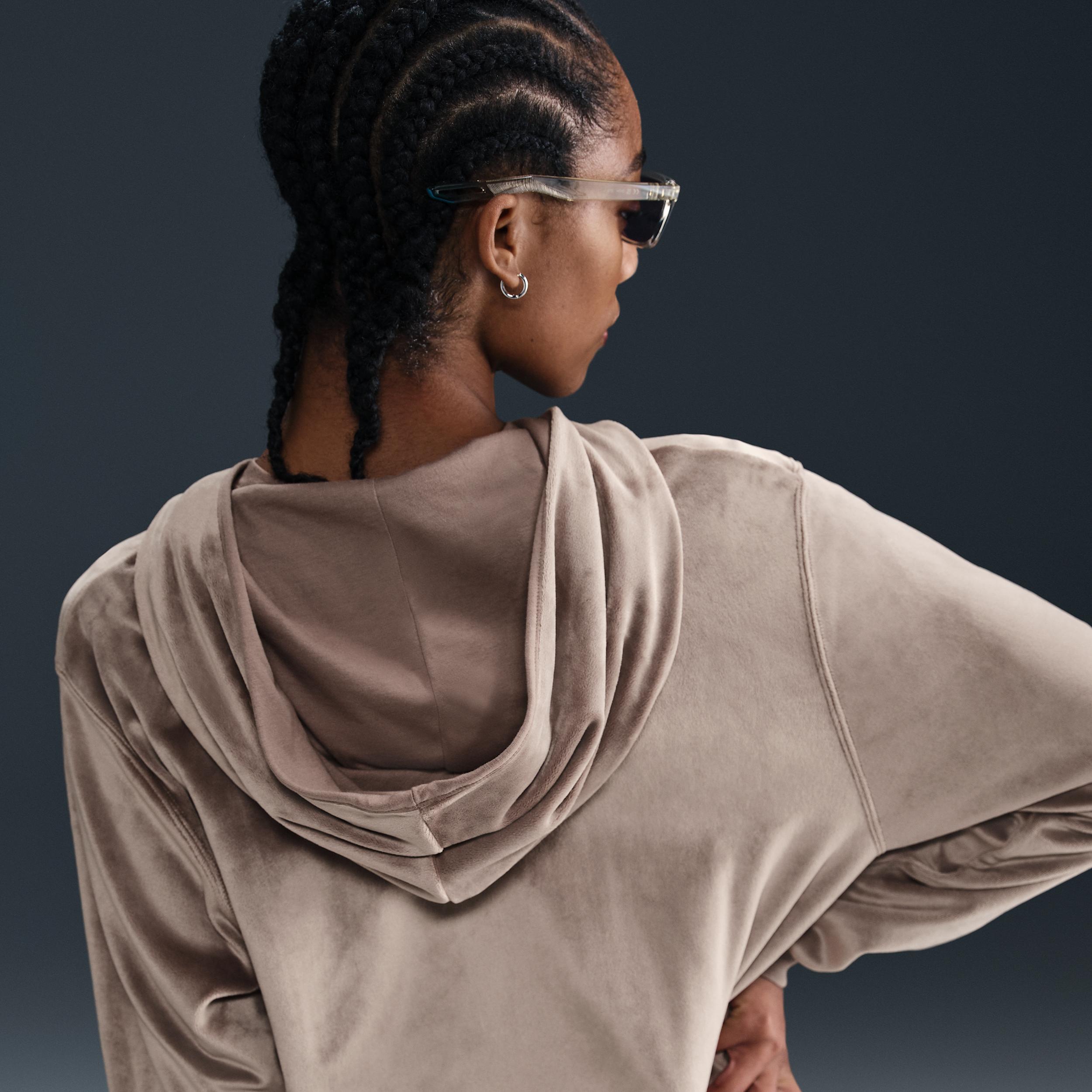 Nike Sportswear Chill Knit Women's Loose Velour Full-Zip Hoodie Product Image