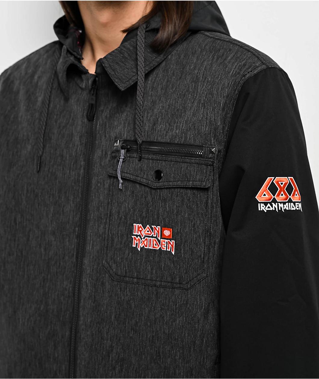 686 x Iron Maiden Insulated Battle Black Denim 10K Snowboard Jacket Product Image