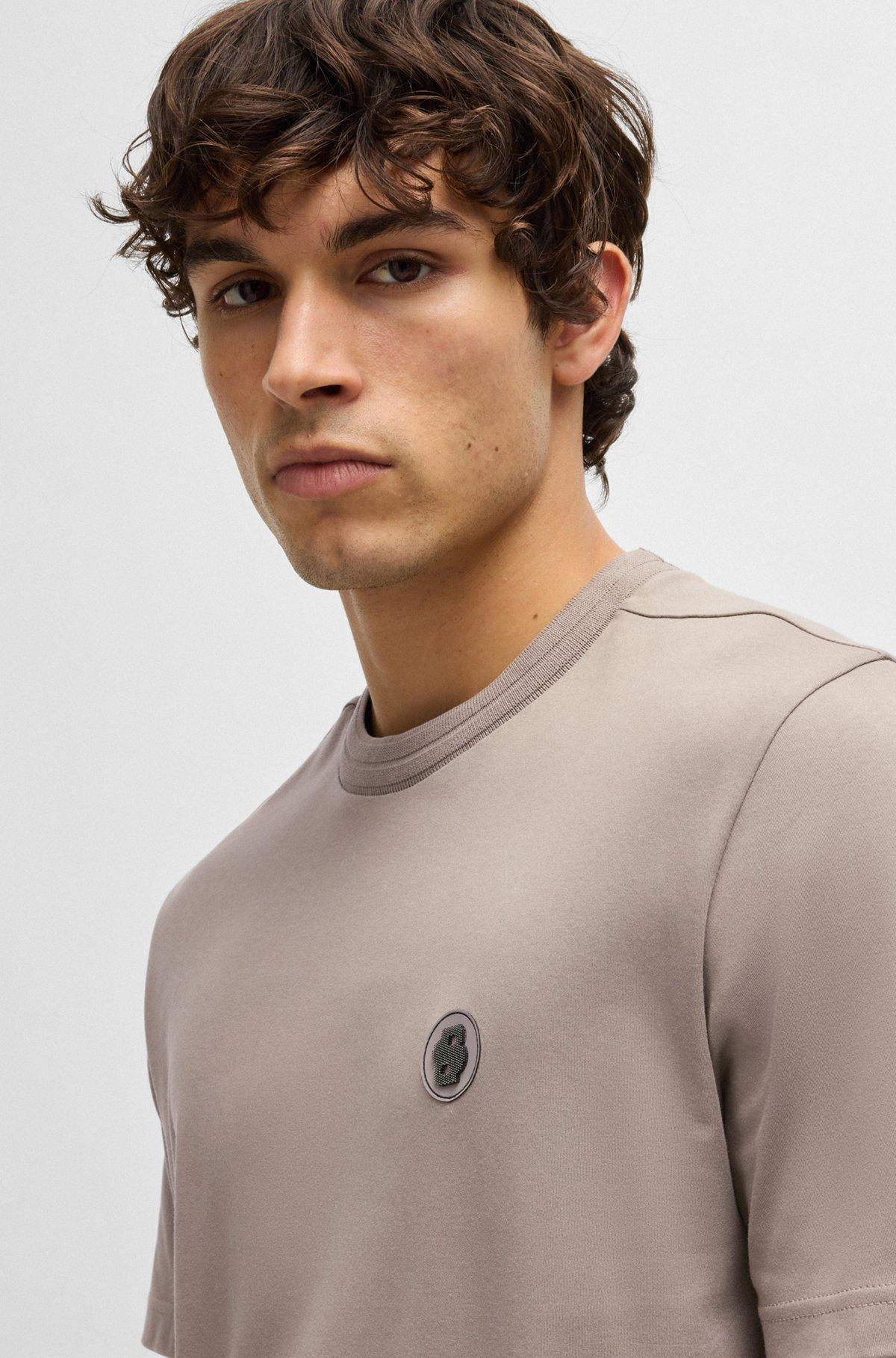 Thermo-regulating T-shirt in cotton with Double B monogram Product Image