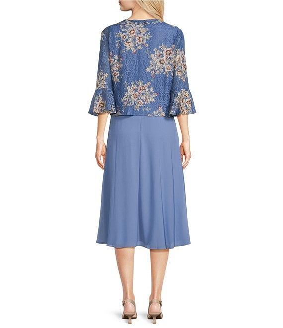 Jessica Howard Petite Size Floral Lace Jacket Dress Product Image
