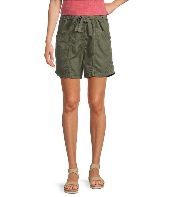 Faherty Topanga Organic Cotton Blend High Rise Flat Front Shorts Product Image