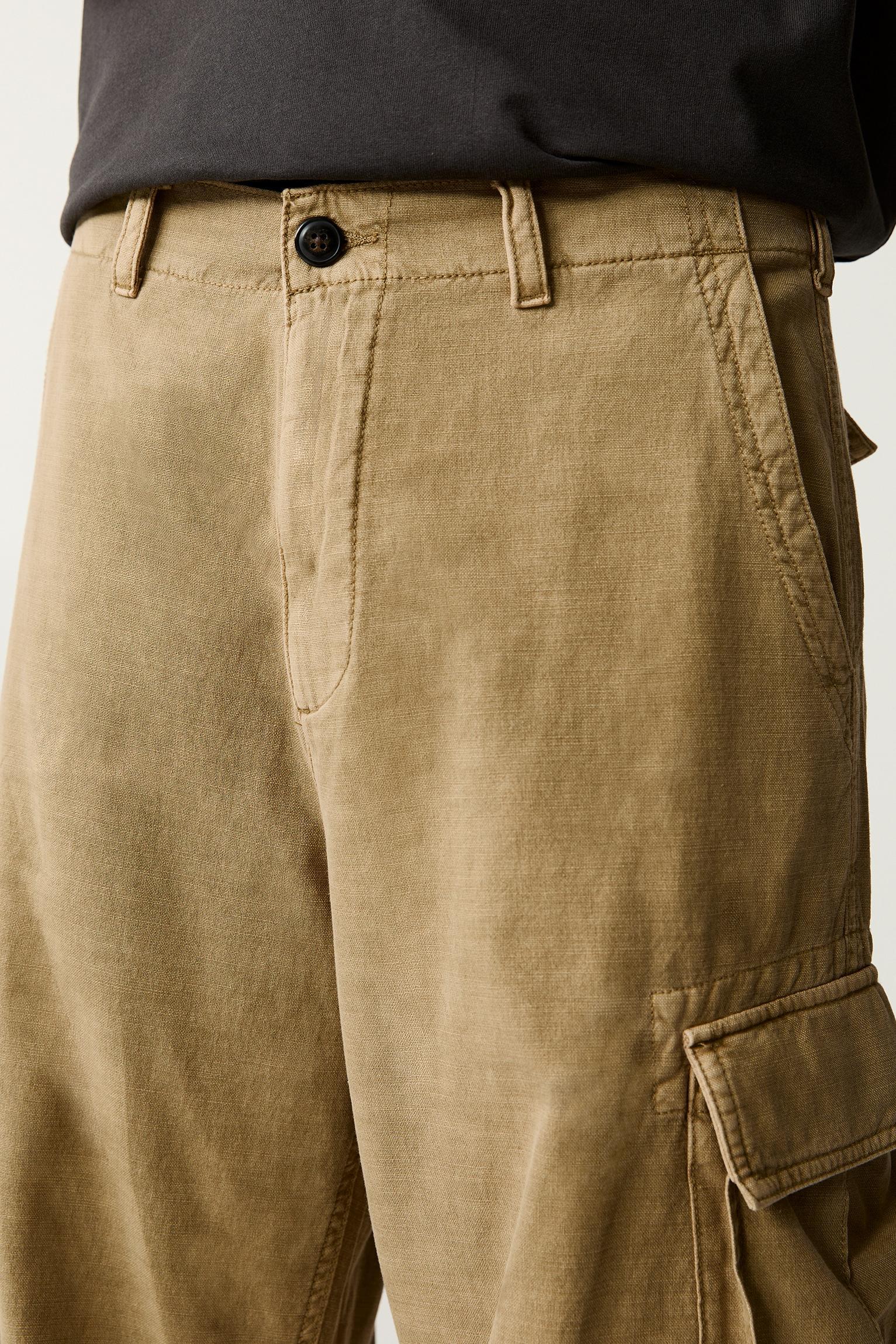 Washed baggy cargo pants Product Image