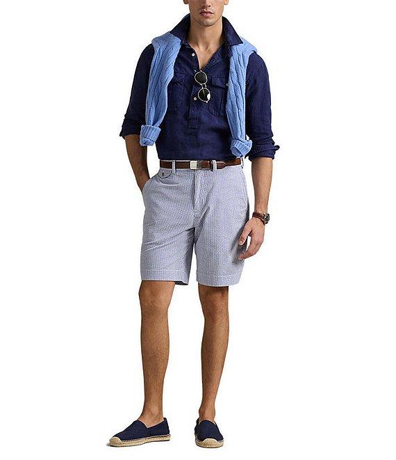 Polo Ralph Lauren Classic-Fit Stretch Seersucker 9.25#double; Inseam Shorts Product Image