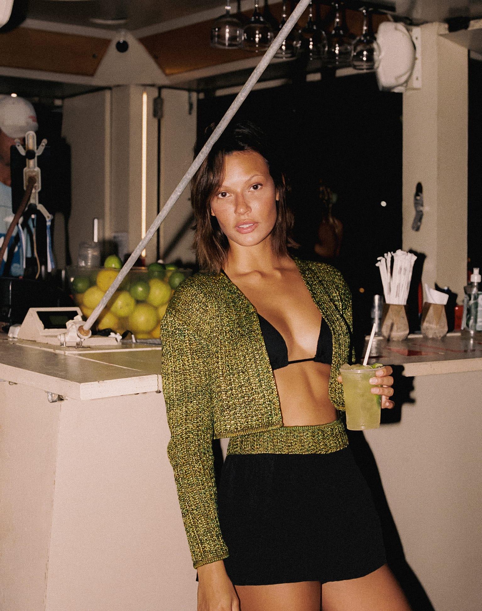 Knit Aria Top - Green Product Image