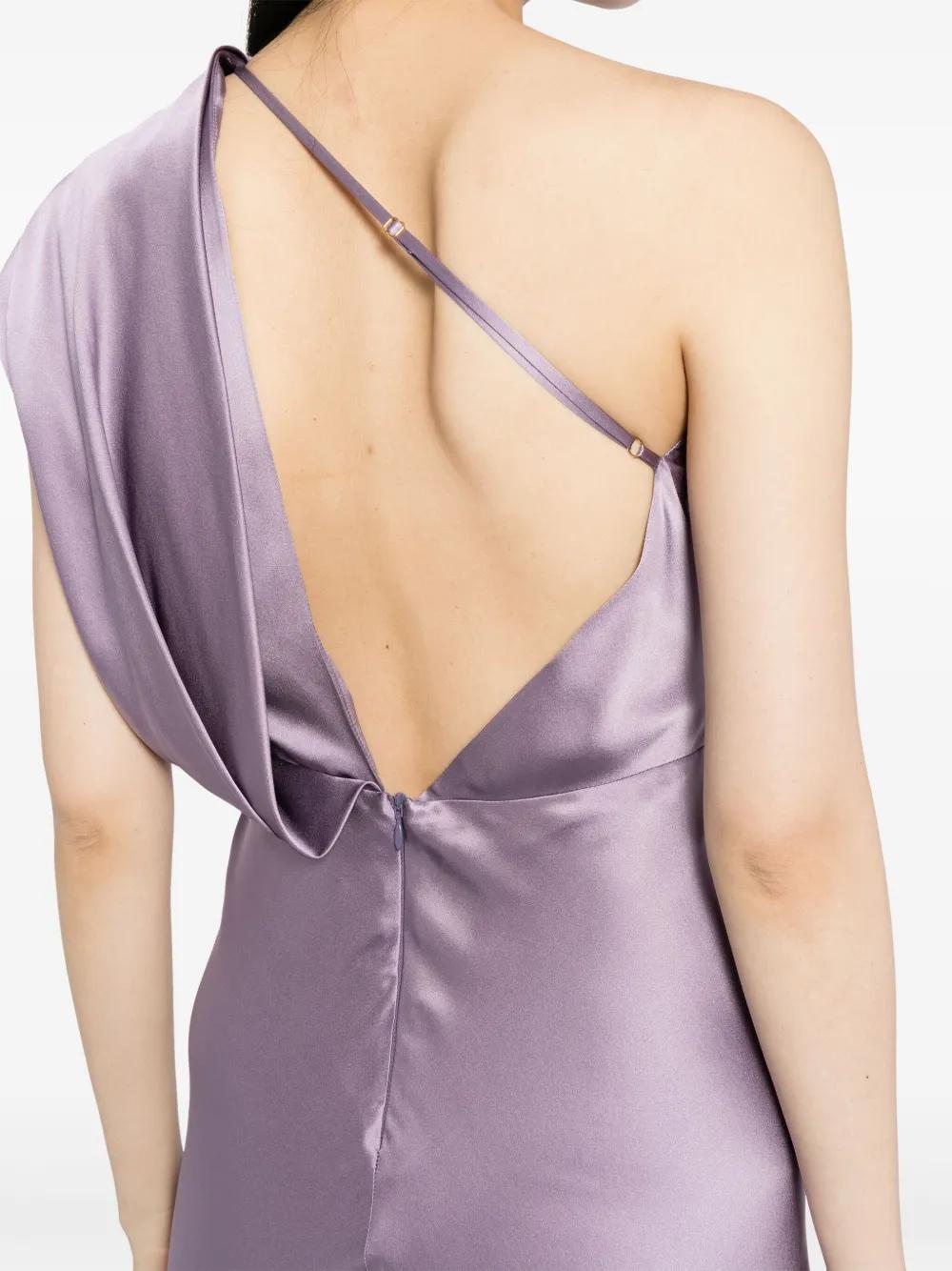 one-shoulder draped gown Product Image