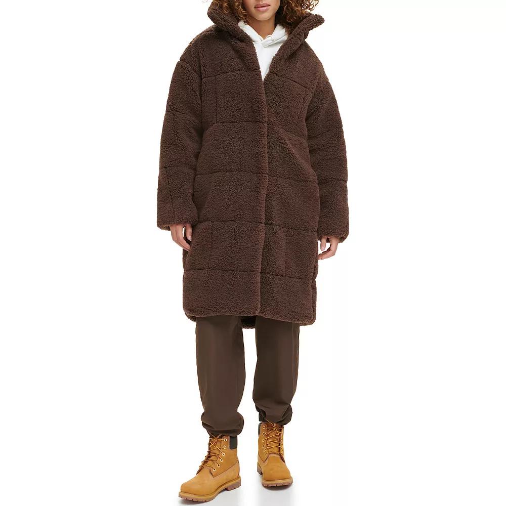 Women's Levi's® Long Quilted Sherpa Coat,  Product Image