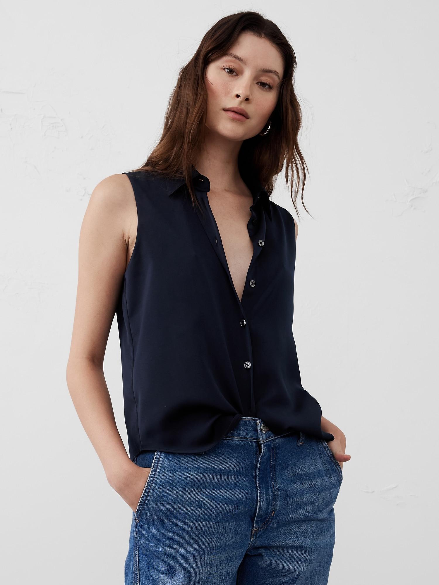 Silky Collared Top Product Image