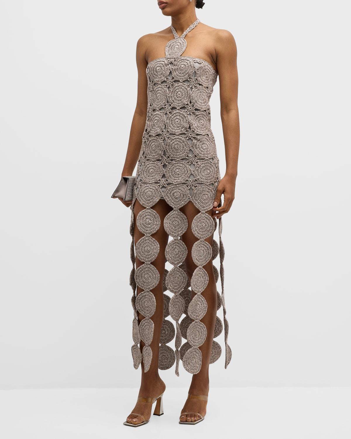 Womens Beep Beep Circle Fringe Maxi Dress Product Image