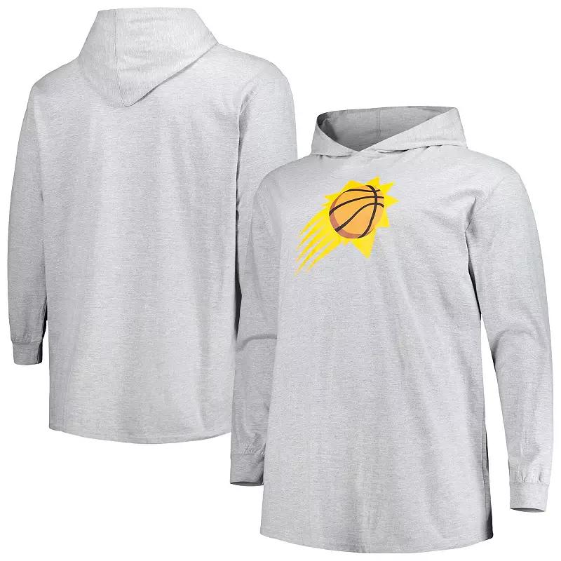 Men's Fanatics Branded Heather Gray Phoenix Suns Big & Tall Pullover Hoodie,  Product Image