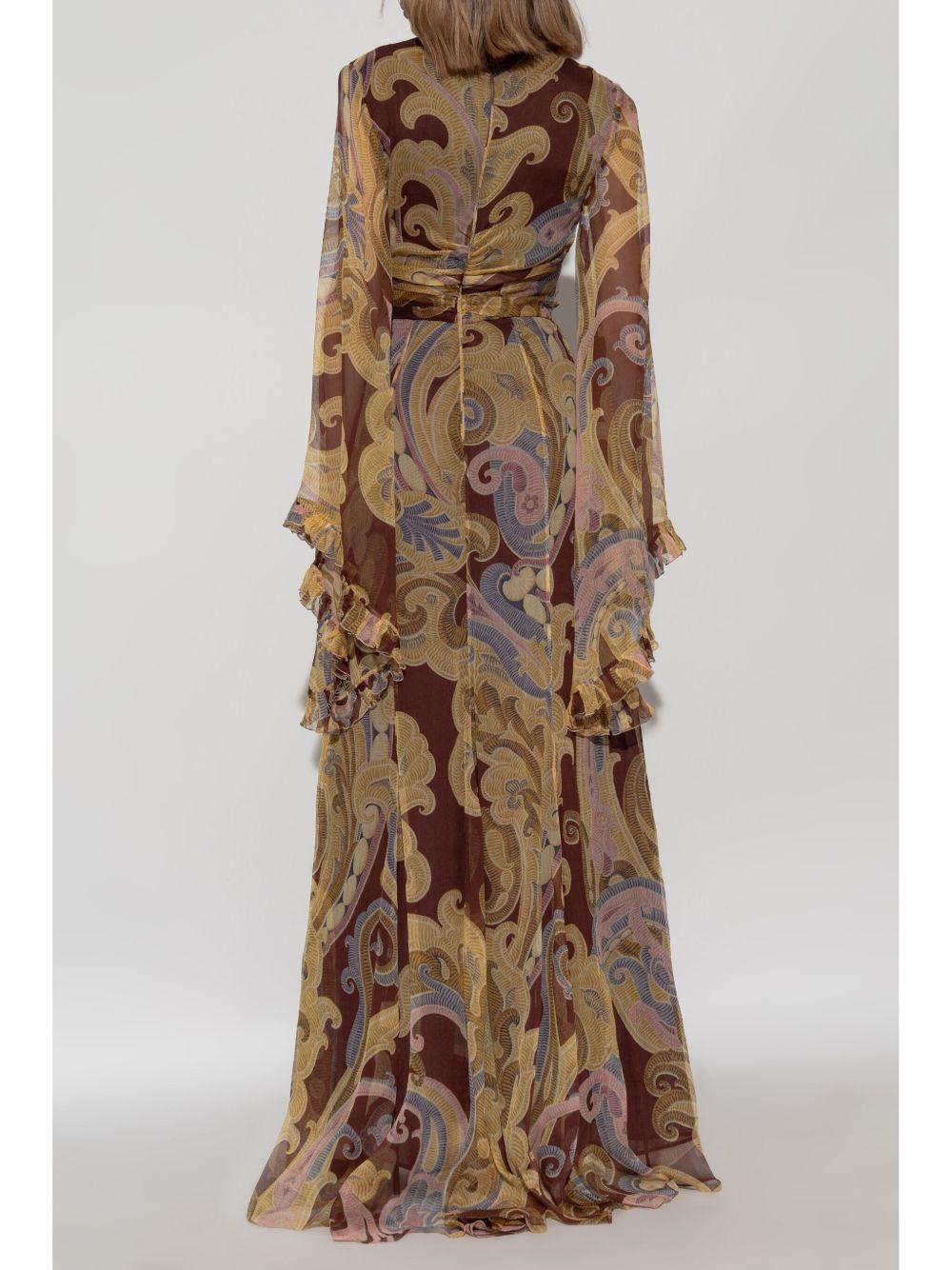 paisley-print silk maxi dress Product Image