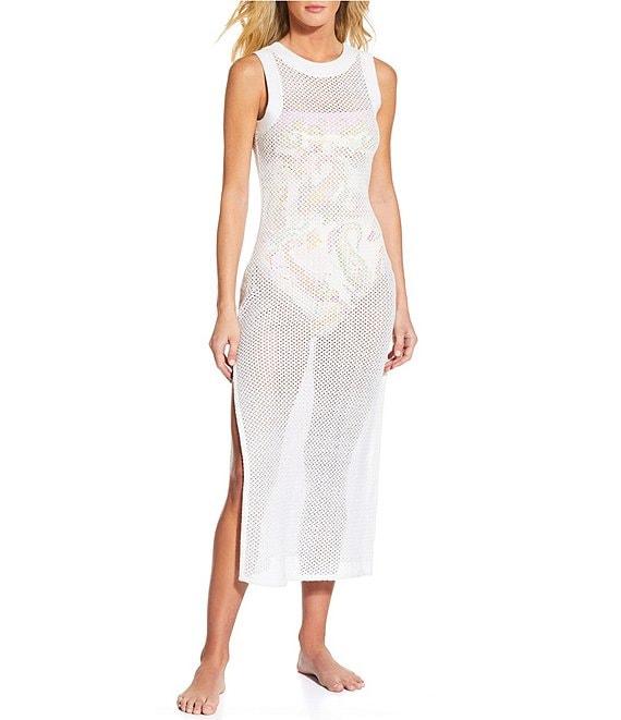 Gianni Bini Crochet Low Back Maxi Dress Swim Cover-Up Product Image