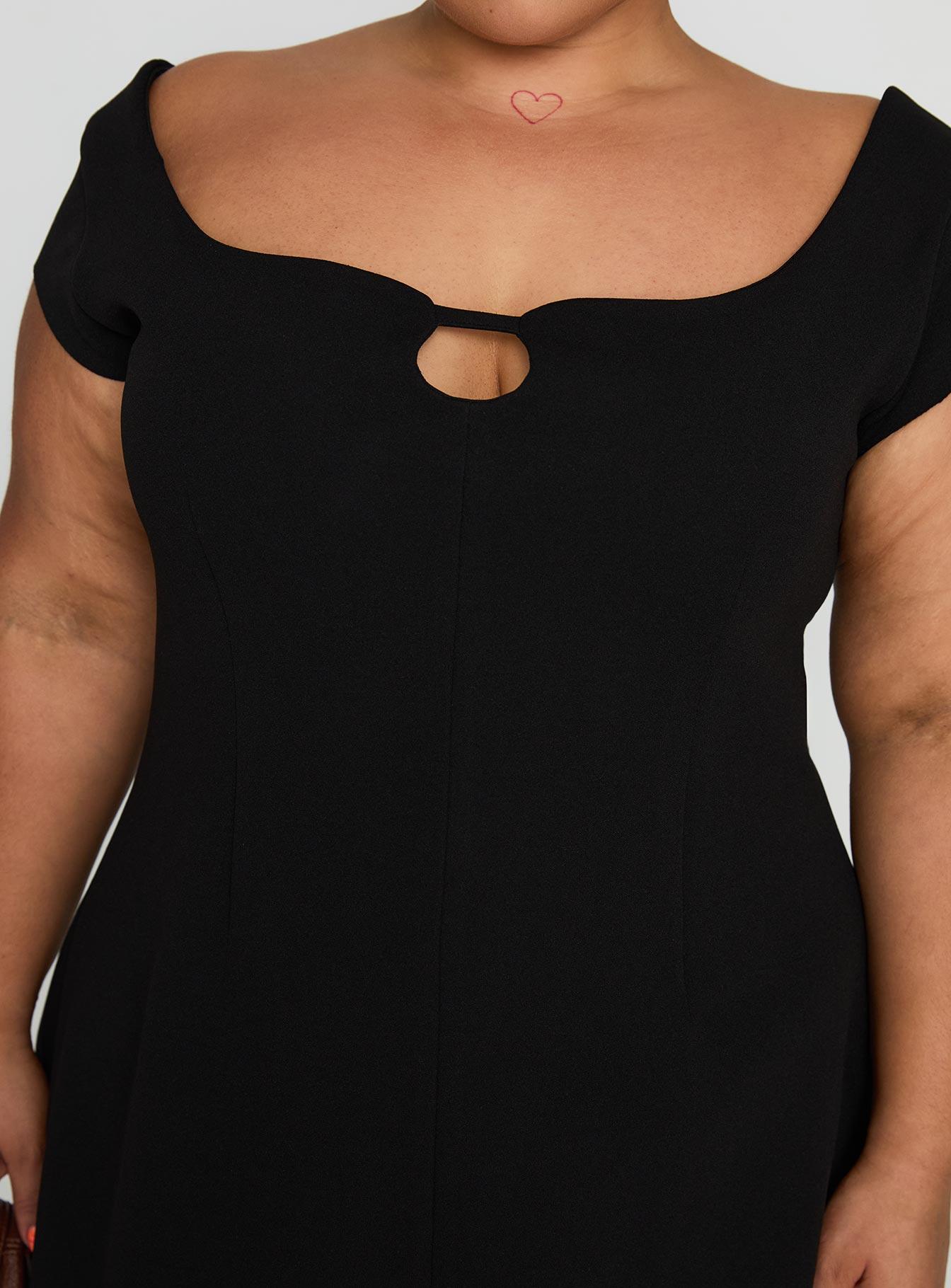 Sylvette Mini Dress Black Curve Product Image