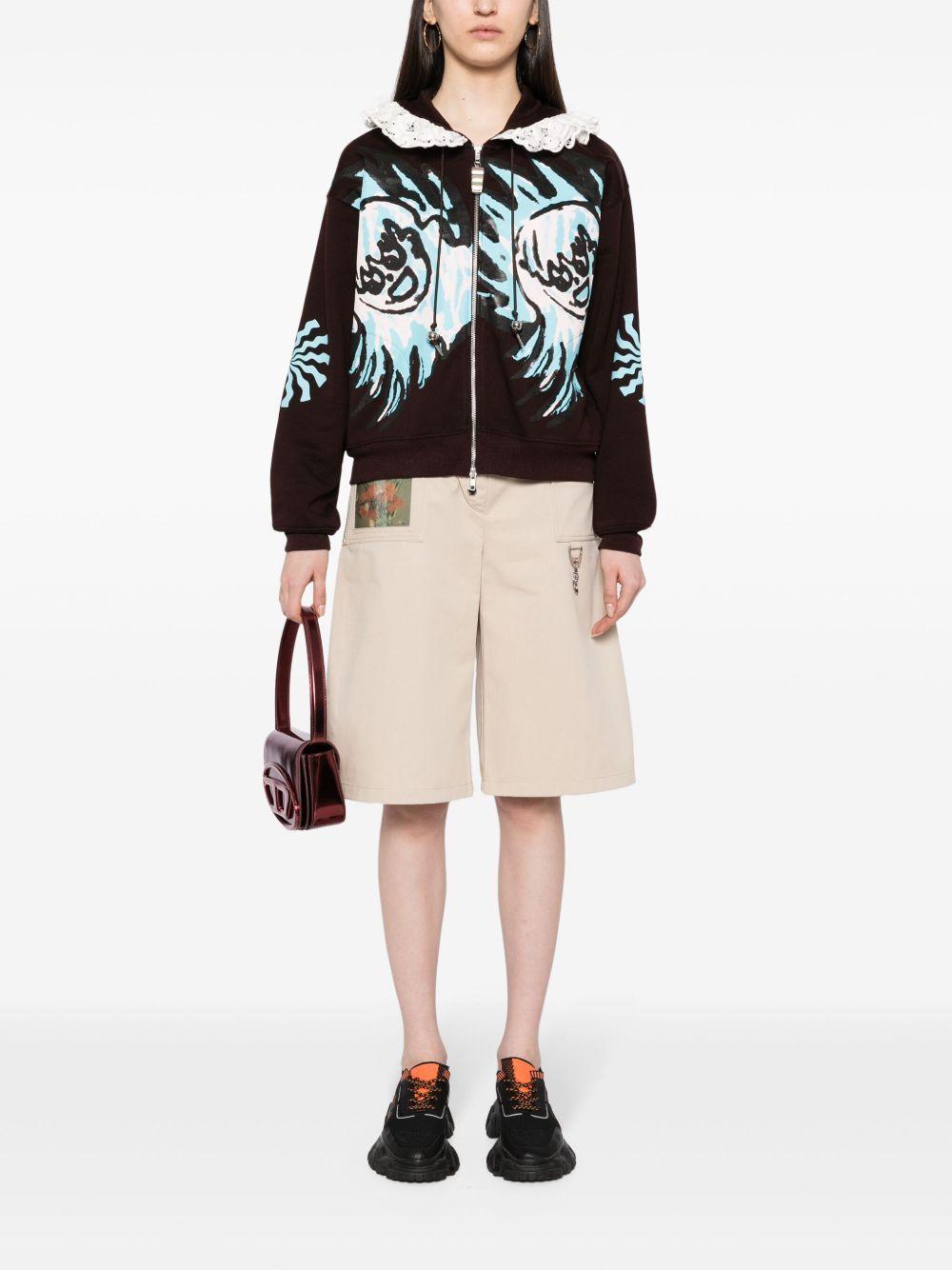 wide-leg cotton shorts  Product Image