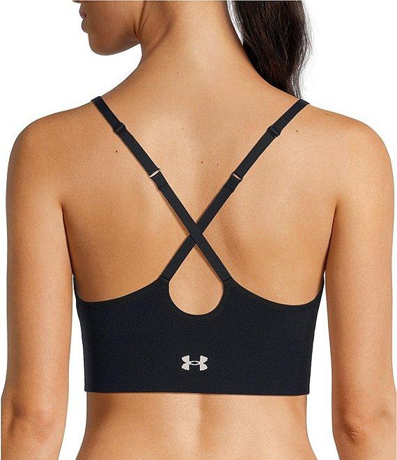 Under Armour Solid 4-Way Stretch Vanish Seamless Scoop Neck Sports Bra Product Image