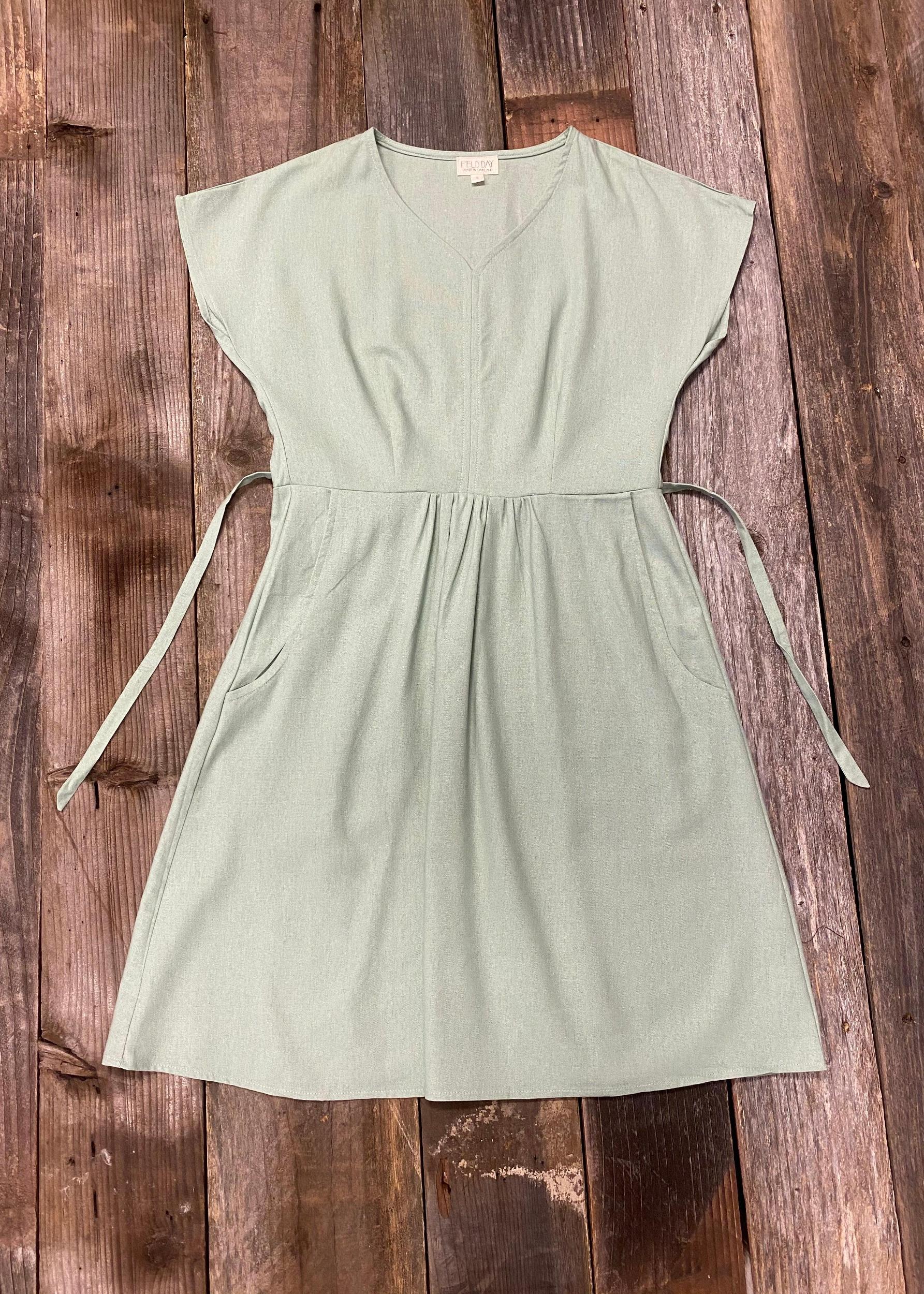 Dolman Dress in Sage Linen Product Image