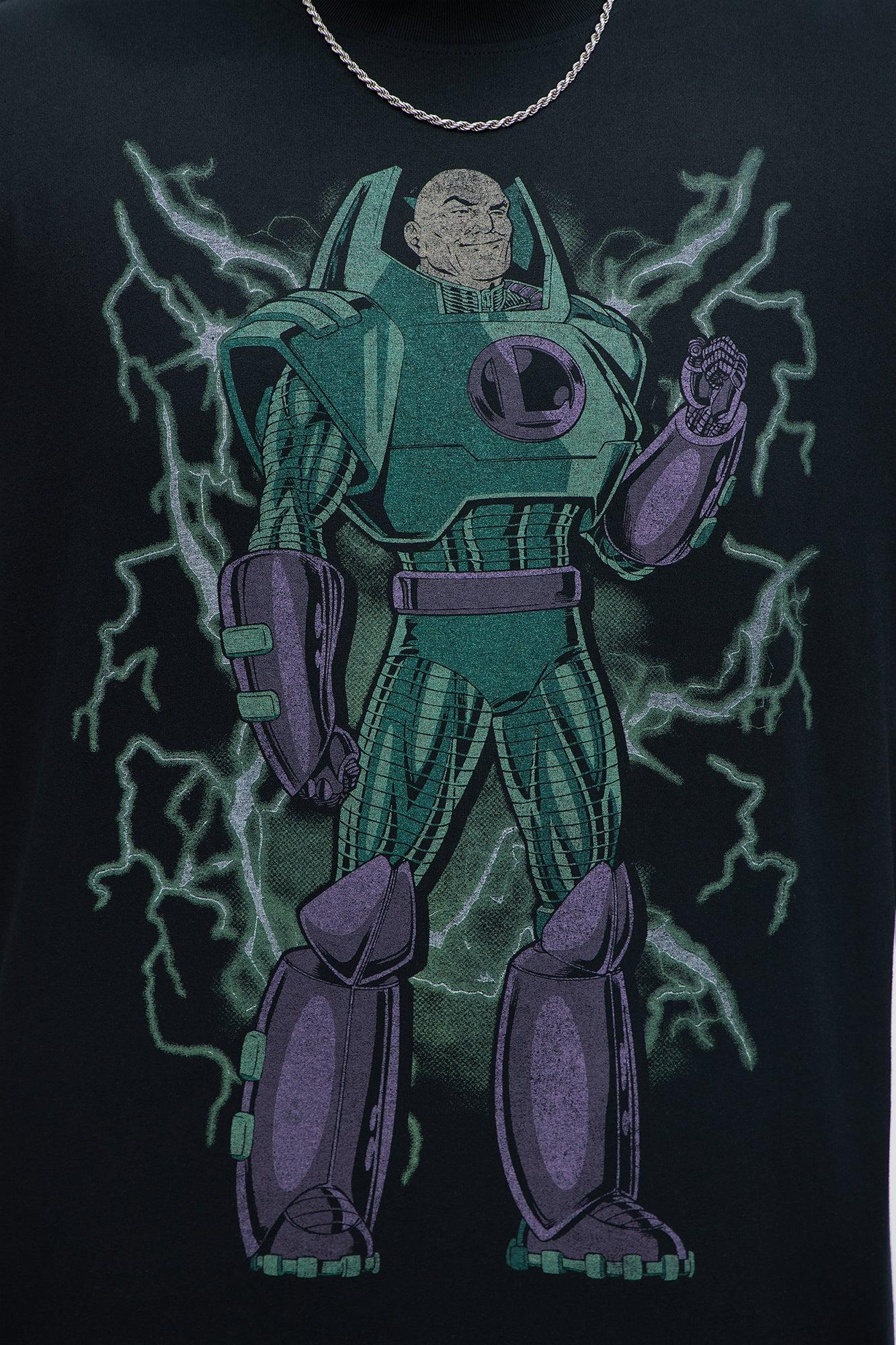 Superman Lex Luthor Oversized Short Sleeve Tee - Black Male Product Image