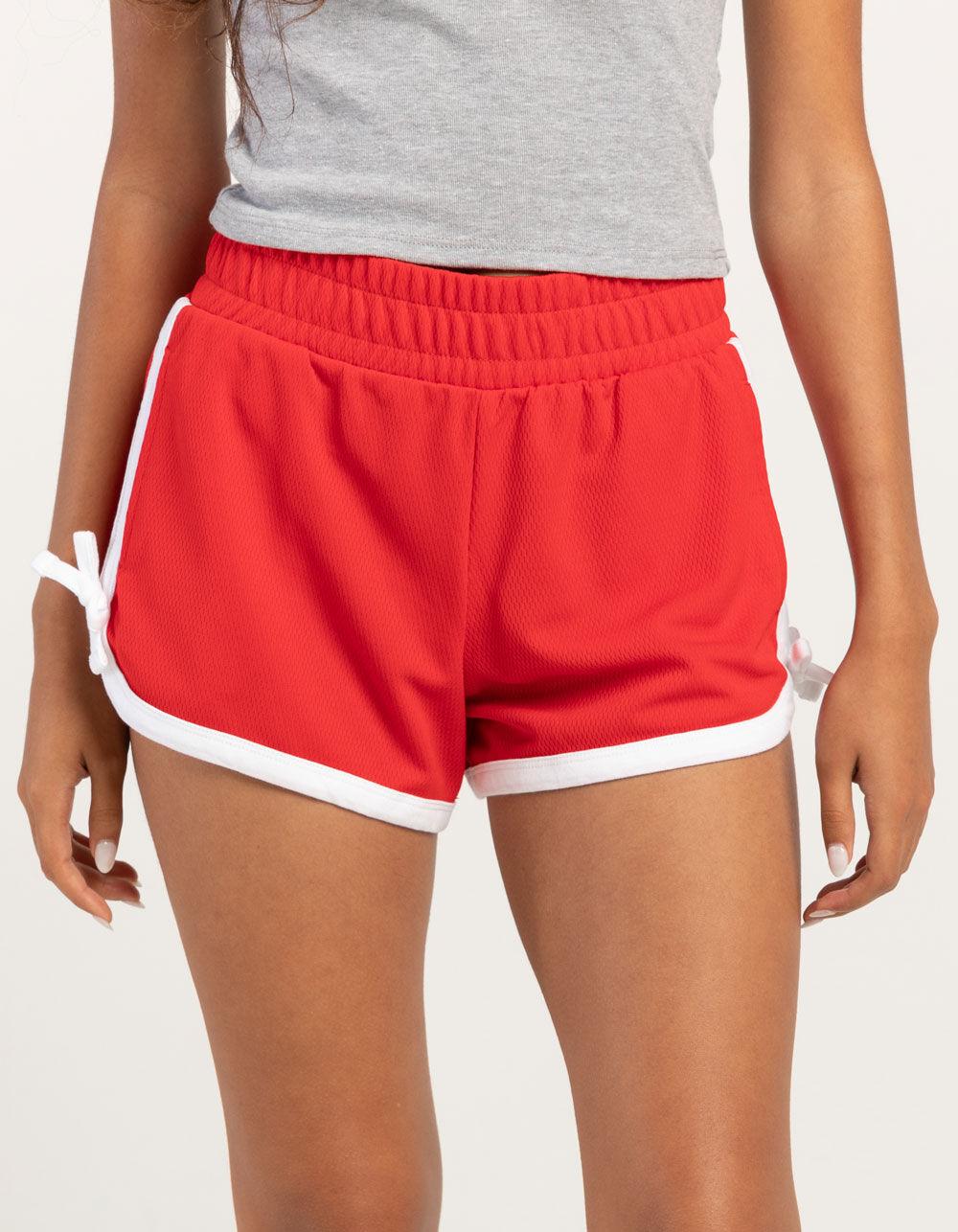 RSQ Womens Mid Rise Piped Bow Shorts - NAVY Product Image