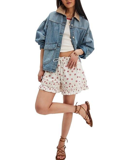Free People Cambridge Floral Print Drawstring Shorts Product Image