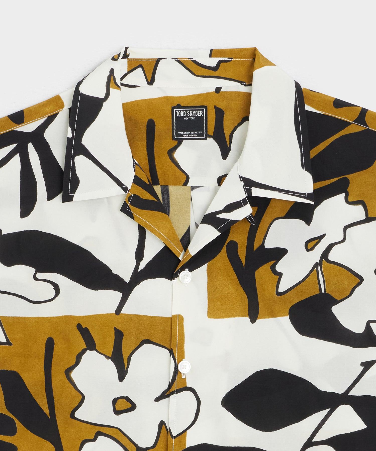 Cropped Silk-Cotton Camp Collar Shirt Product Image