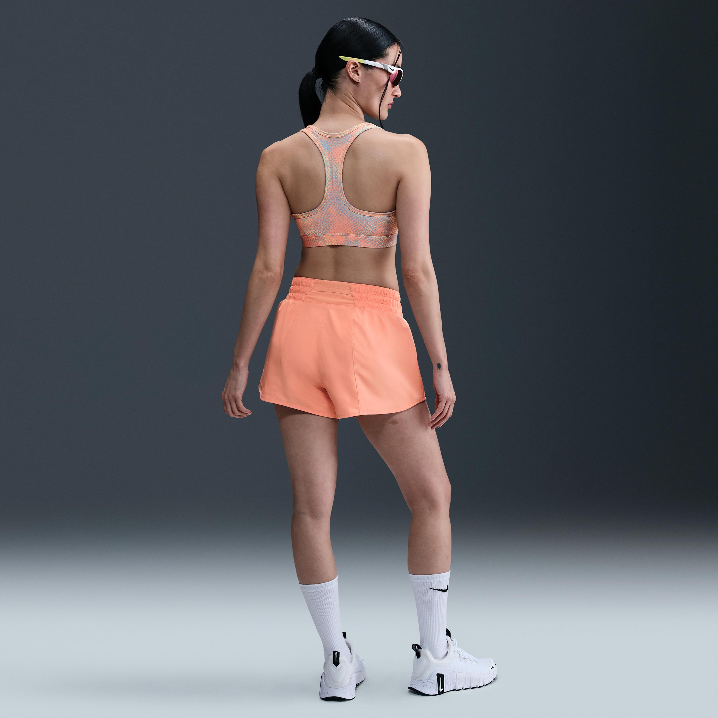 Nike Womens One Dri-FIT Mid-Rise 3 Brief-Lined Shorts | DX6010-844 Product Image