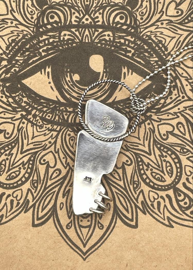 Aurora Opal Lightning Bolt Pendant Necklace Product Image