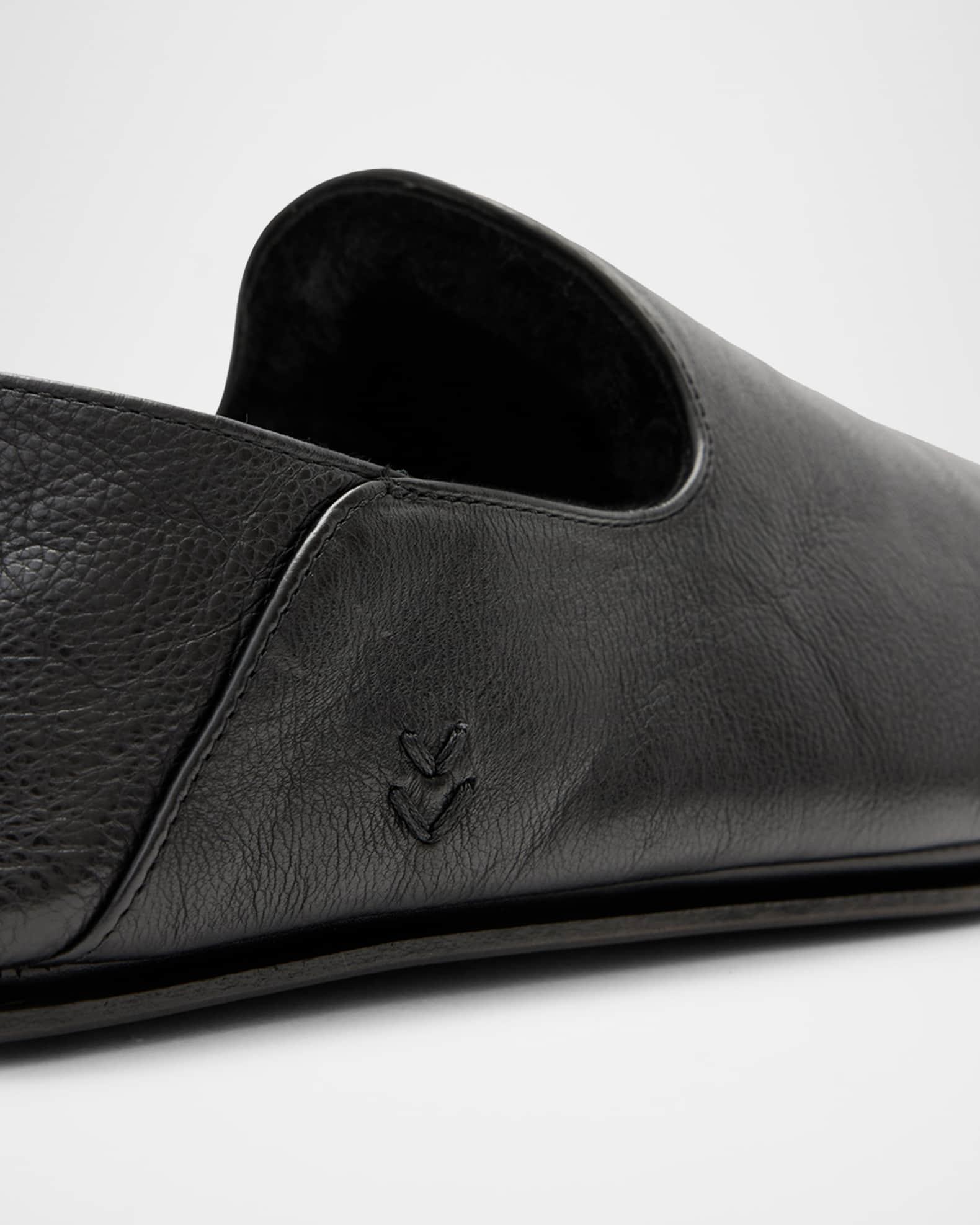 Men's Lodge Shearling-Lined Leather Moccasins Product Image