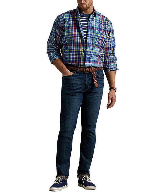 Polo Ralph Lauren Big & Tall Classic Fit Multi Color Plaid Oxford Long Sleeve Woven Shirt Product Image