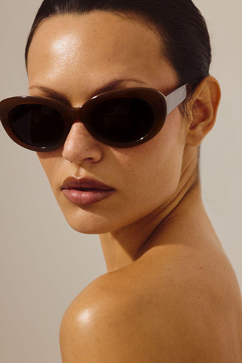 Oval Frame Acetate Sunglasses Product Image