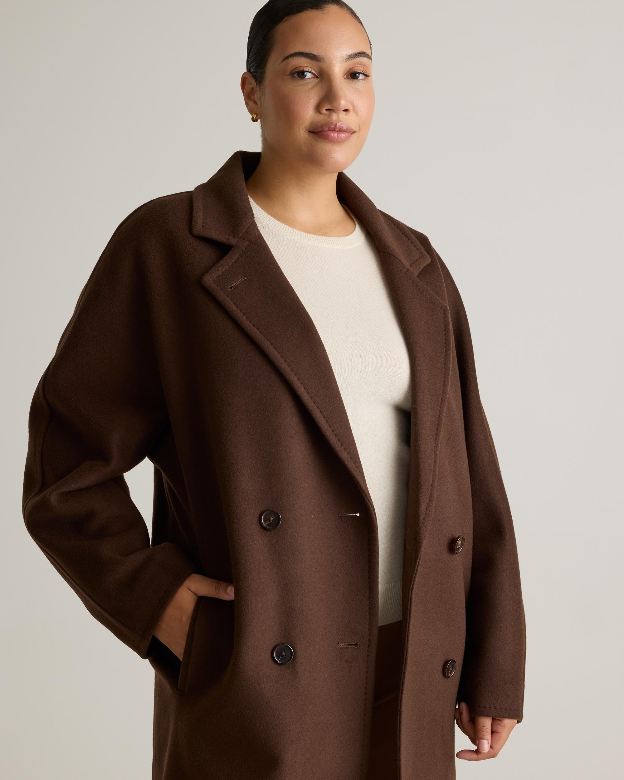Quince | Women's Italian Wool Double-Breasted Slouch Coat Product Image
