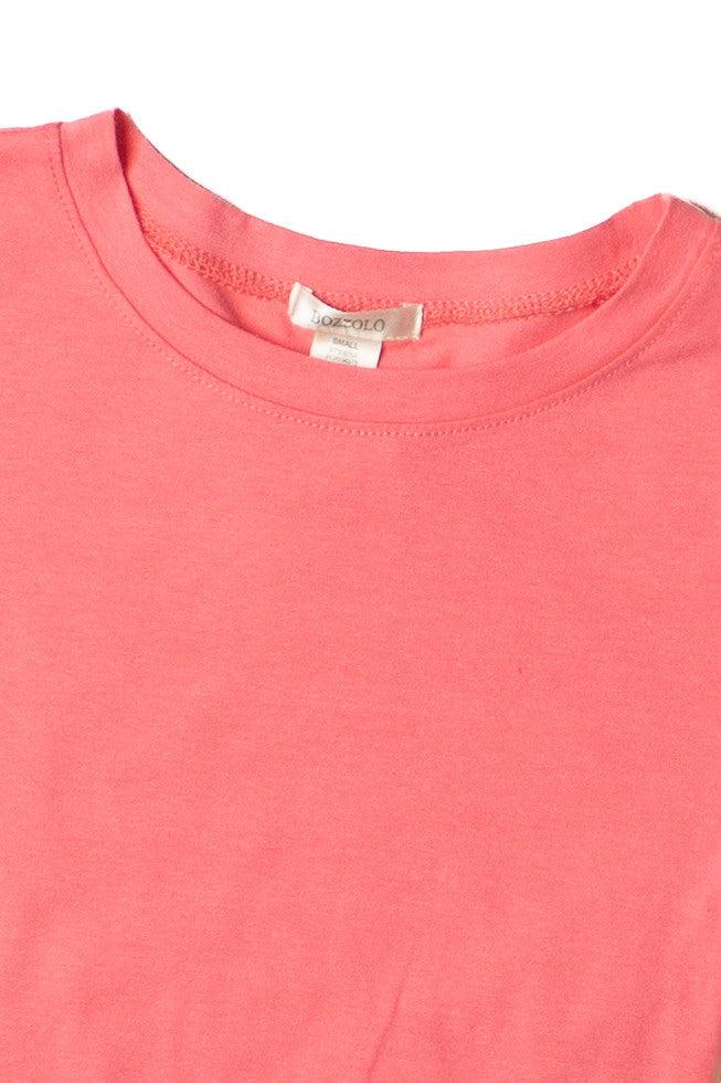 Flamingo Pink Crop T-Shirt Product Image