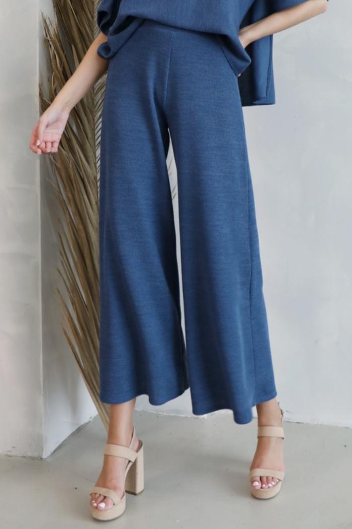 Ribbed Wide Leg Pant Product Image