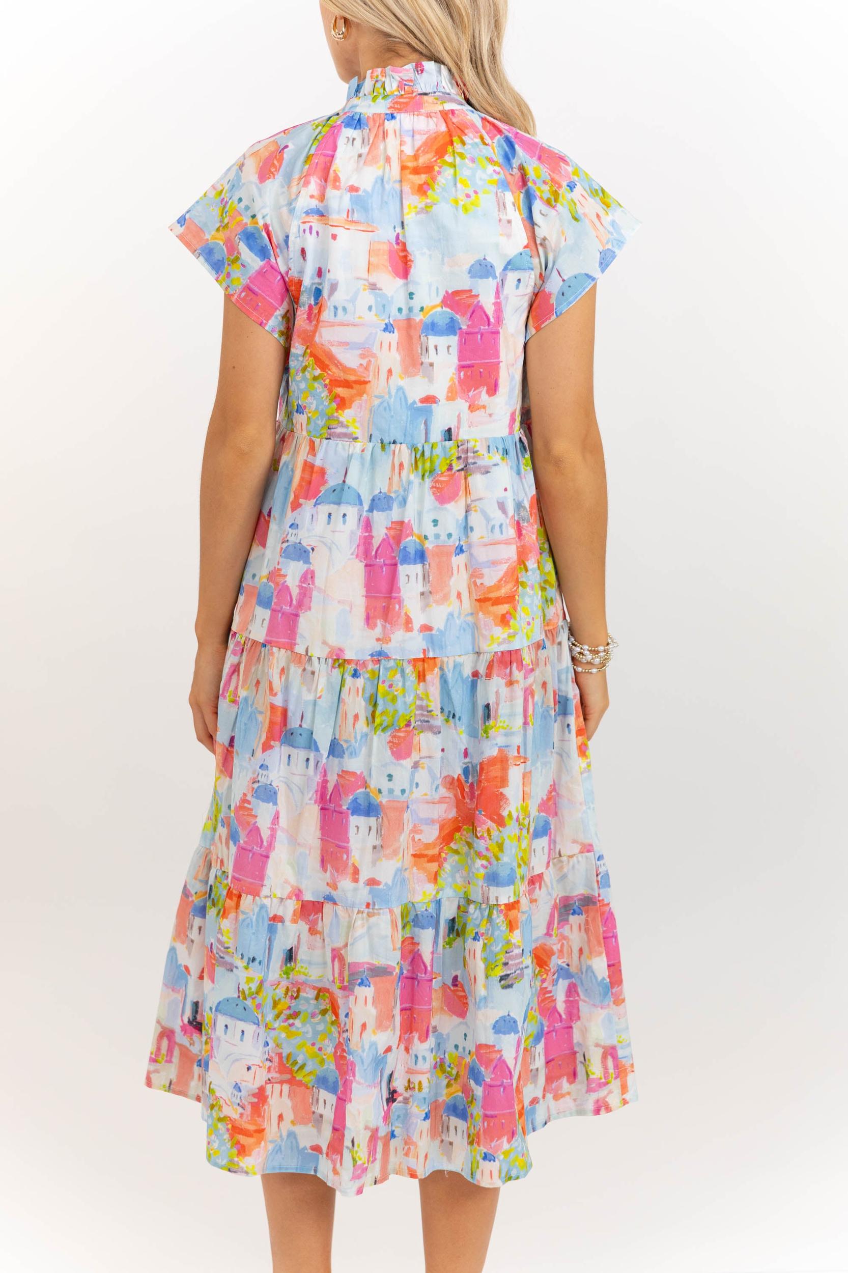 In Your Dreams Pink Toile Print Midi Dress Female Product Image