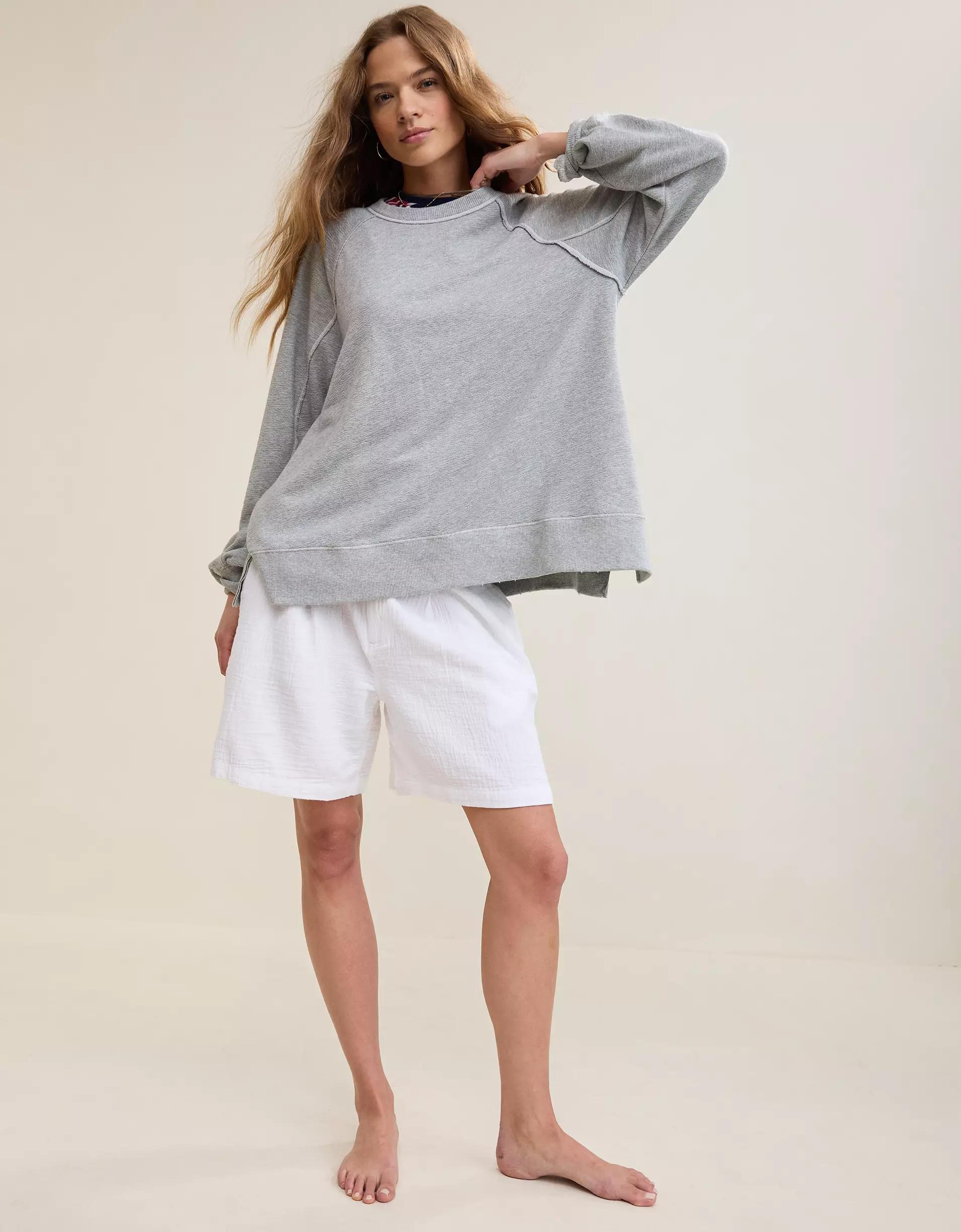 Aerie East West Crew Sweatshirt Product Image