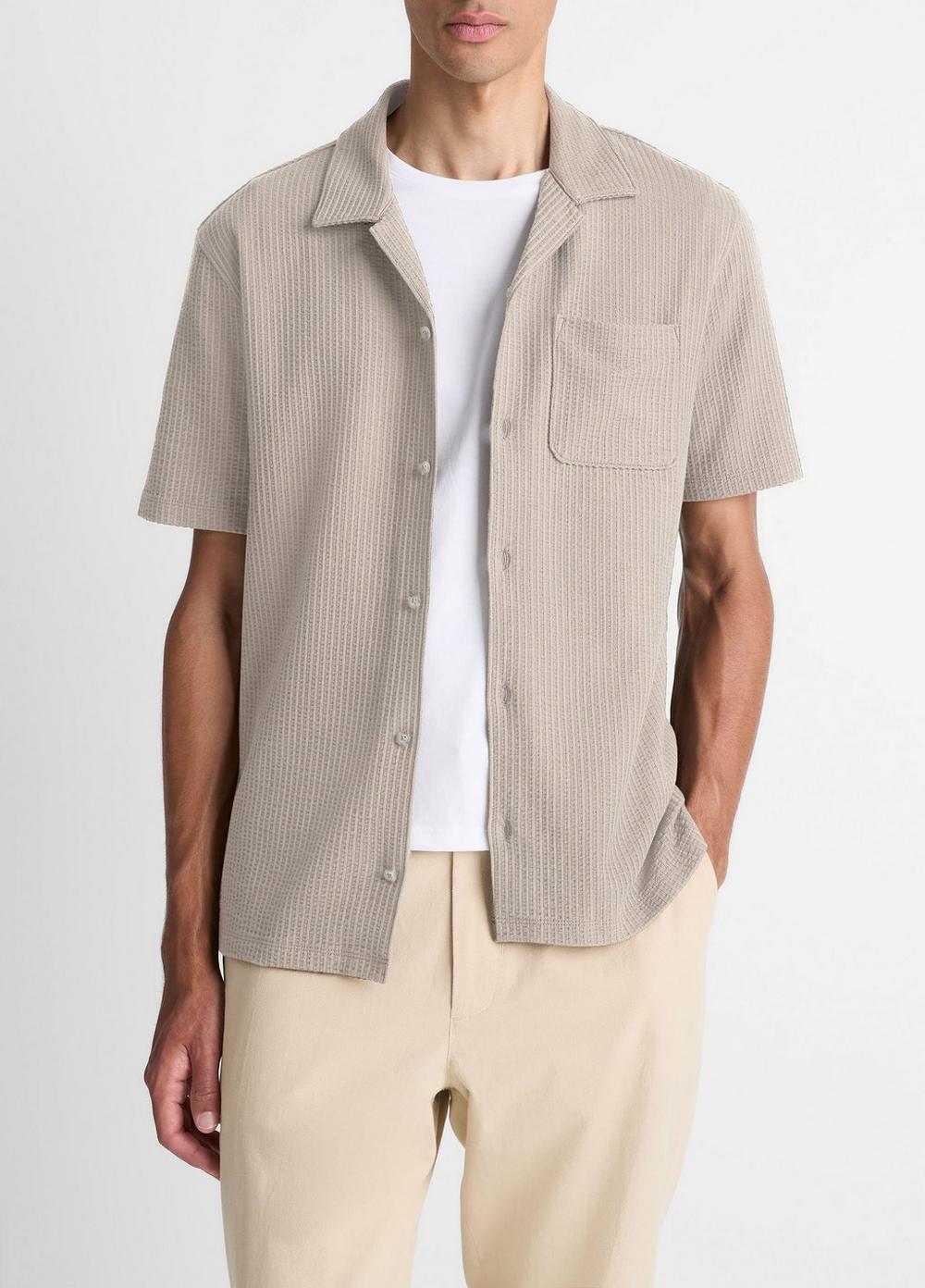 Seersucker-Knit Cotton Cabana Shirt Product Image