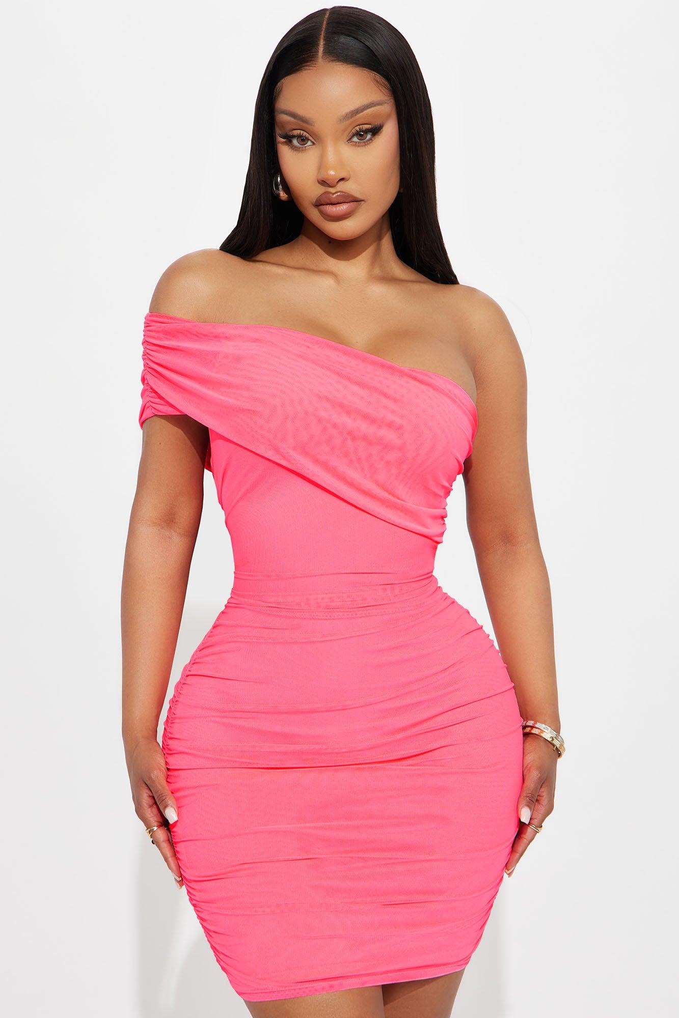 Real Legacy Mesh Mini Dress - Hot Pink Female Product Image