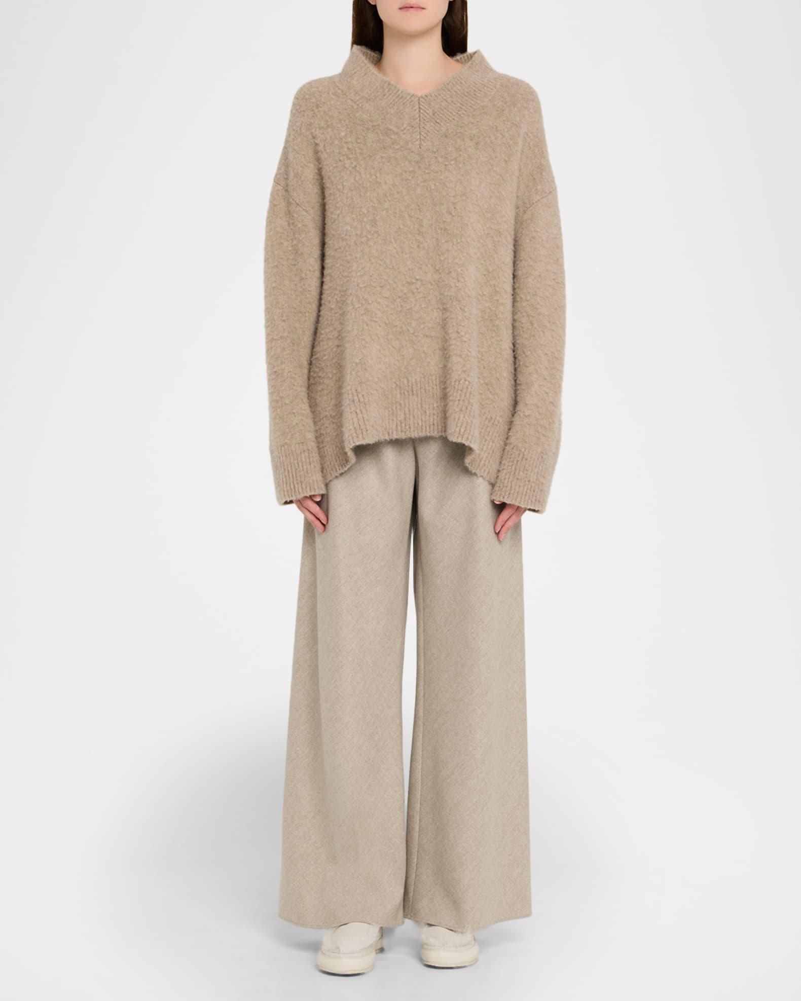 Jadine Fur-Lined Mixed Leather Moccasins Product Image