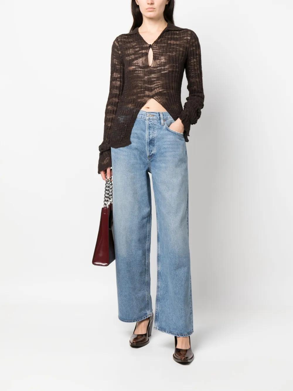 high-rise straight-leg jeans  Product Image