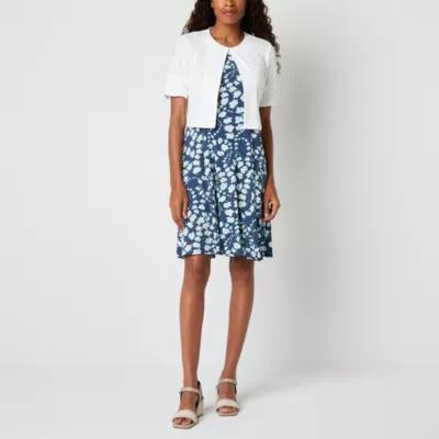 Perceptions Womens Floral Jacket Dress Product Image