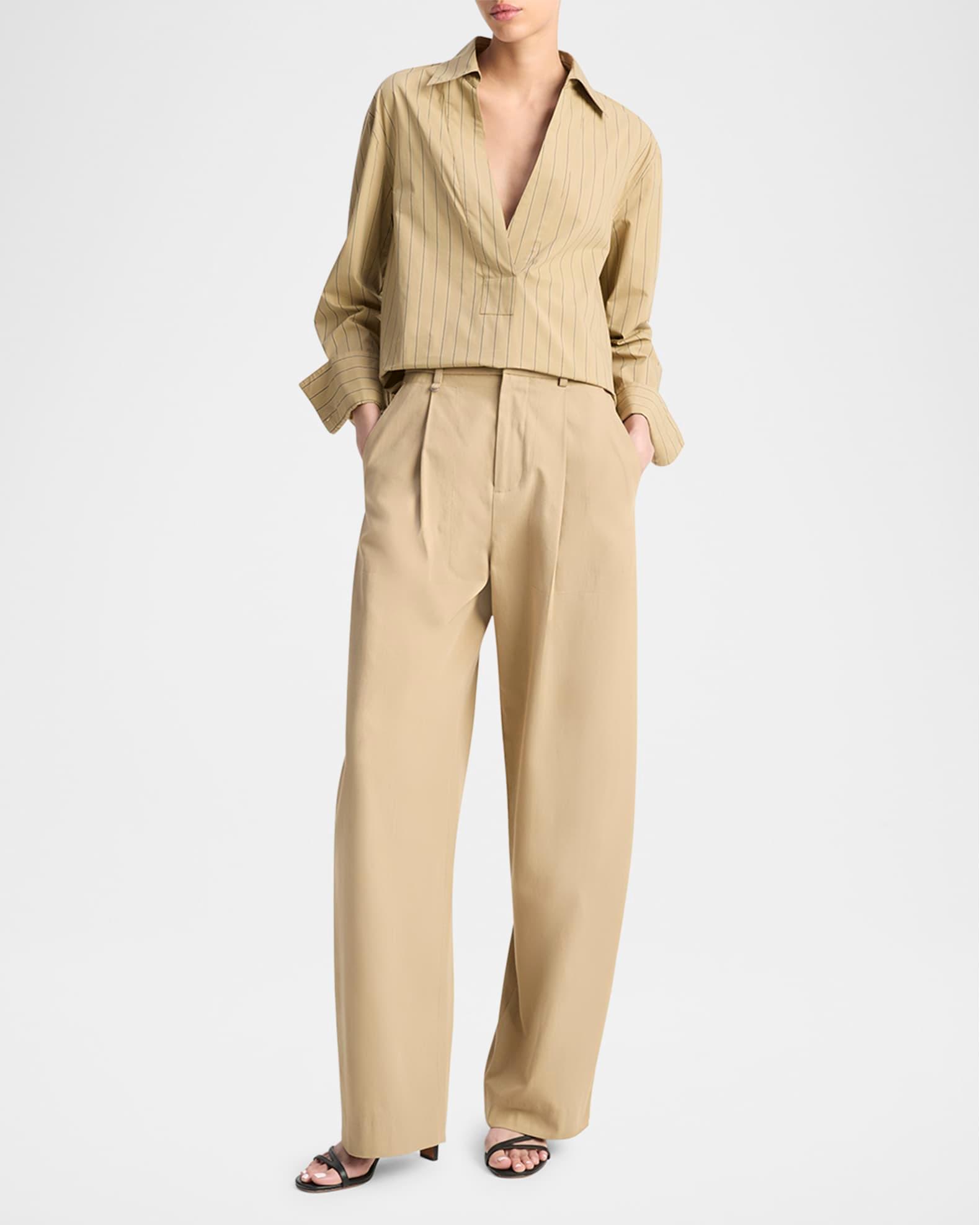Mid-Rise Pleated Trousers Product Image