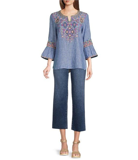 KUT from the Kloth Charlotte High Rise Fab At Fit Technique Culotte Crop Jeans Product Image