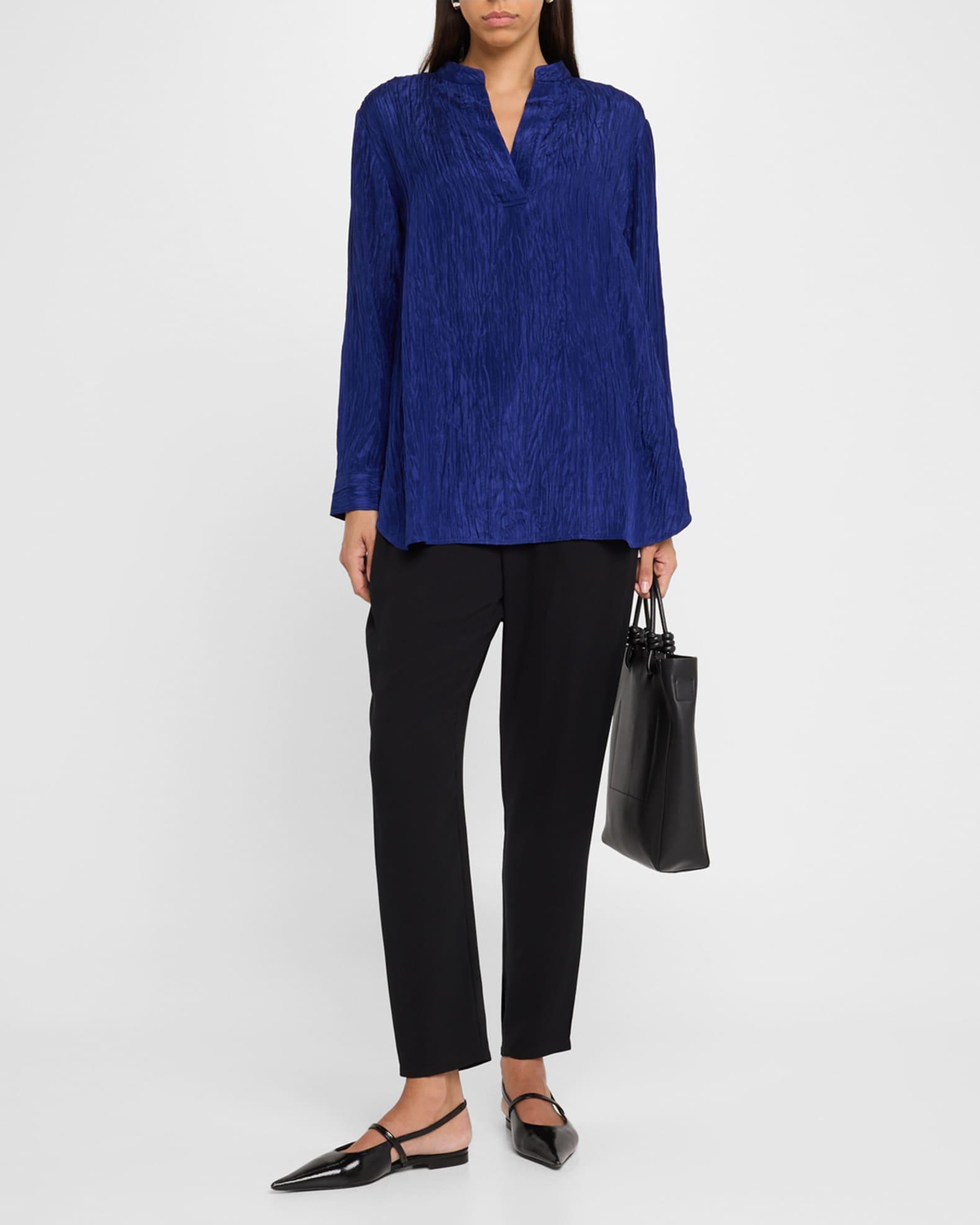 Crinkled Silk Jacquard Tunic Product Image